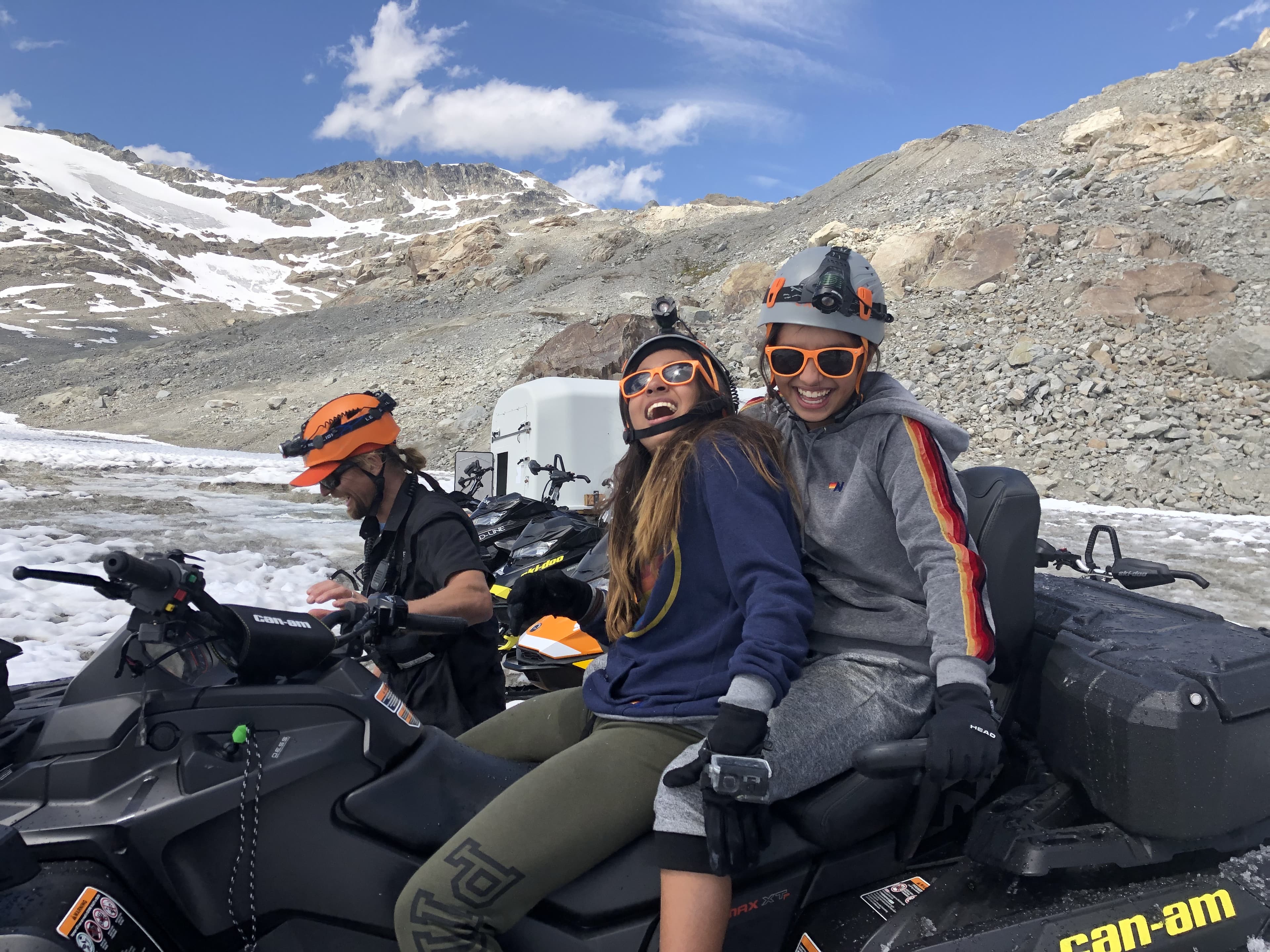 Woahh we're halfway there, woahh riding on a glacier!
